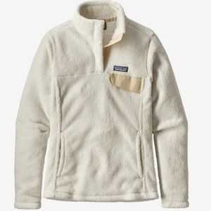 Patagonia white snap T fleece pullover